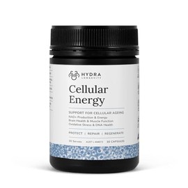 Hydra Longevity Cellular Energy, Specifically Designed for Natural Decline in NAD+ Levels | Improved Muscle Function, & Rejuvenate skin & organs | Vegan Friendly, GMO Free | 30 Capsules (30 Serves)