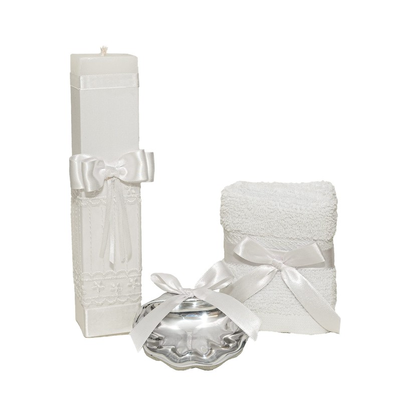 Generic Kit de Bautizo, con concha de Pweter y estuche