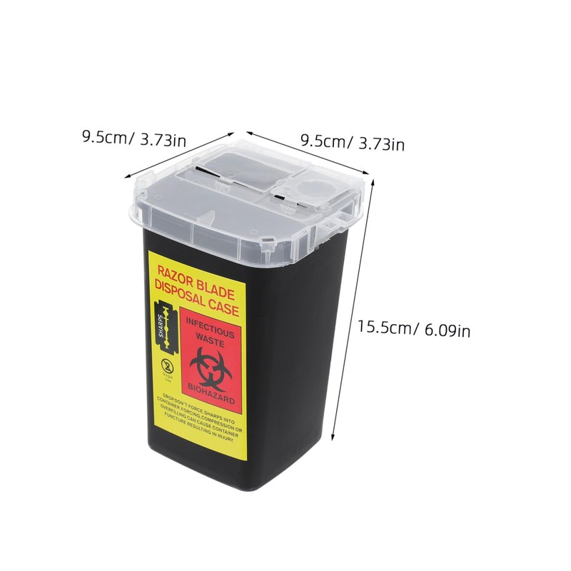 Ipetboom 2Pcs Portable Razor Blade Recycling Container Storage Case for