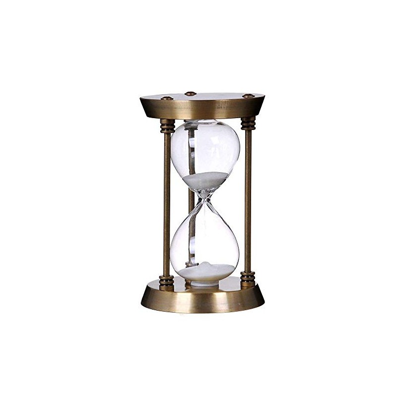Bellaware 60 Minute Metal Hourglass Sand Timer, Decorative Large Size