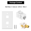 VCE 2-Port Ethernet Coax Wall Plate (UL Listed), Coax and