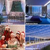 Ryblgled 300 LED Battery Operated Curtain Lights,10ftx10ft Battery Power Fairy