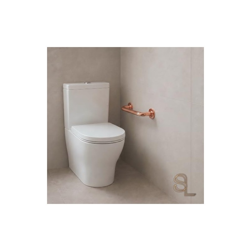 Bathroom Safety Grab Rail Anti-Rust 305x25mm Polished Copper