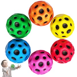 Pelota de Rebote Antiestrés Infantil 6 Piezas - Pelota de PU, Juguete para niños, Alta Elasticidad, Fácil de Agarrar, Pelota de Rebote Alta Extrema, Para Actividades al Aire Libre e Interior