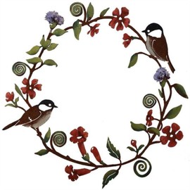 Entrance Door Outdoor All Year Round Wreath Wall Hanging Garland Artificial Wreath Decoration Flower Wreath Wall Art Bird Garland Metal Hanging Wreath Door Wall Farm House Decor Wreath for Wedding Store Entryway Wall Hanging Flower Garland Artificial Flo