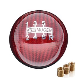 Nirnanada Carbon Fiber 6 Speed Shift Knob with Stripe for Honda/Acura (Red)