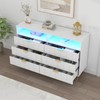 Loomie 6 Drawers Double Dresser with Power Outlet & LED