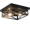 DIKAIDA Rustic Flush Mount Ceiling Light Fixture, Modern Farmhouse Light