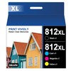 812XL Ink Cartridges Combo Pack Remanufactured to use with Epson