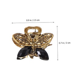 Gatuida 12pcs Vintage Mini Hair Claw Clips Fashion Alloy Acrylic Jaw Clips Small Non-Slip Accessories for Women for Daily Styling Random Style