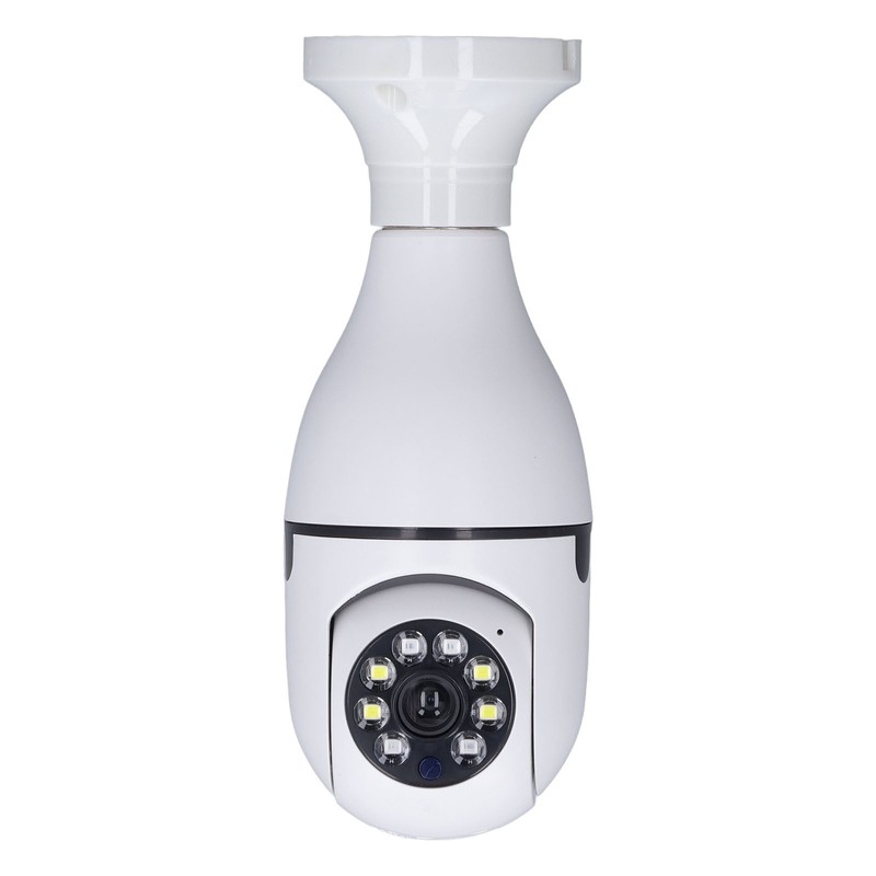 Wireless Light Bulb Camera 360 Degree Auto Tracking Recording 2
