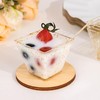 24 Clear 2 oz Disposable Gold Glittered Square Plastic Dessert