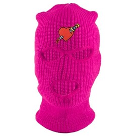 Gravity Threads Heart Stab 3-Hole Ski Mask - Hot Pink