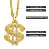 NYUK Gold Chain for Men with Dollar Sign Pendant Necklace