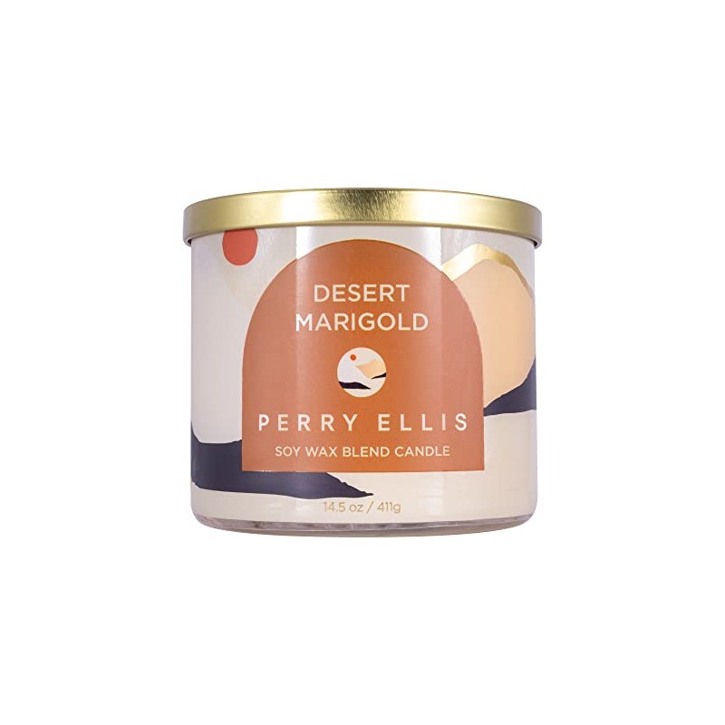 Perry Ellis Candle, Scented Candles, Desert Marigold Soy Candle