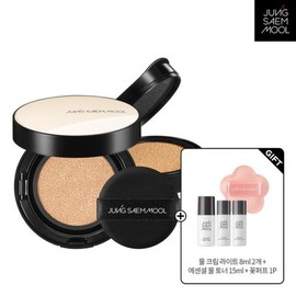 JUNGSAEMMOOL 에센셜 스킨 누더 쿠션 본품+리필 + 물크림 라이트 8ml 2개 + 꽃퍼프1P Essential Skin Nude Cushion Refill + Water Cream Light 8ml 2 pieces + Flower Puff 1P