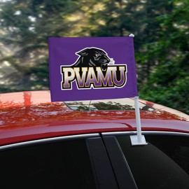 Prairie View A&M Primary Logo Car Truck Flag with Window Clip On Pole Holder