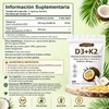 Gwynne Vitamina D3 10.000ui K2 Mk-7 200mcg,120 cápsulas,2 En 1