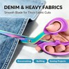 9.5" Rainbow Heavy Duty Tailor Fabric Scissors, Purple Pink