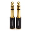MOBOREST 1/4" (6.35mm) Plug/1/8" (3.5mm) Jack Stereo Adapter (6.35 Male
