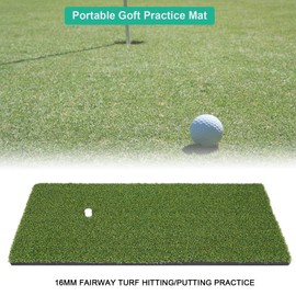 Golf Practice Mat 12"x24" Golf Hitting Mat Portable Training Matt Indoor Outdoor Chipping Putting Training Mats for Backyard Garage – Gift for Golfers, Beginners & Pros