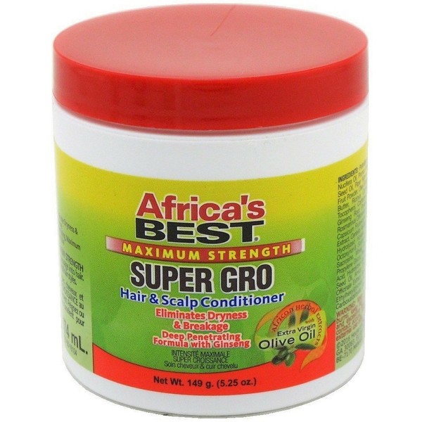 Africa's Best Maximum Strength Super Gro Hair & Scalp Conditioner, 5.25 oz (Pack of 7)