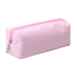 Cute Pencil Case Capacity Pencil Pouch Aesthetic Pen Bag Office Stationery Organizer Simple Sturdy Multifunctional Cosmetic Pouch (pink)