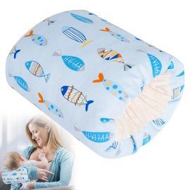 TEUOPIOE 1Pc Baby Nursing Arm Breastfeeding Pillow Soft Cotton Bottle Feeding Pillows for Newborn (Colorful Fish)