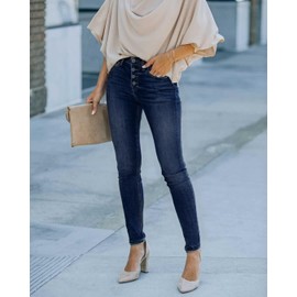 DGRPI Women's Ripped High Waisted Skinny Jeans Stretchy Boyfriend Denim Pants