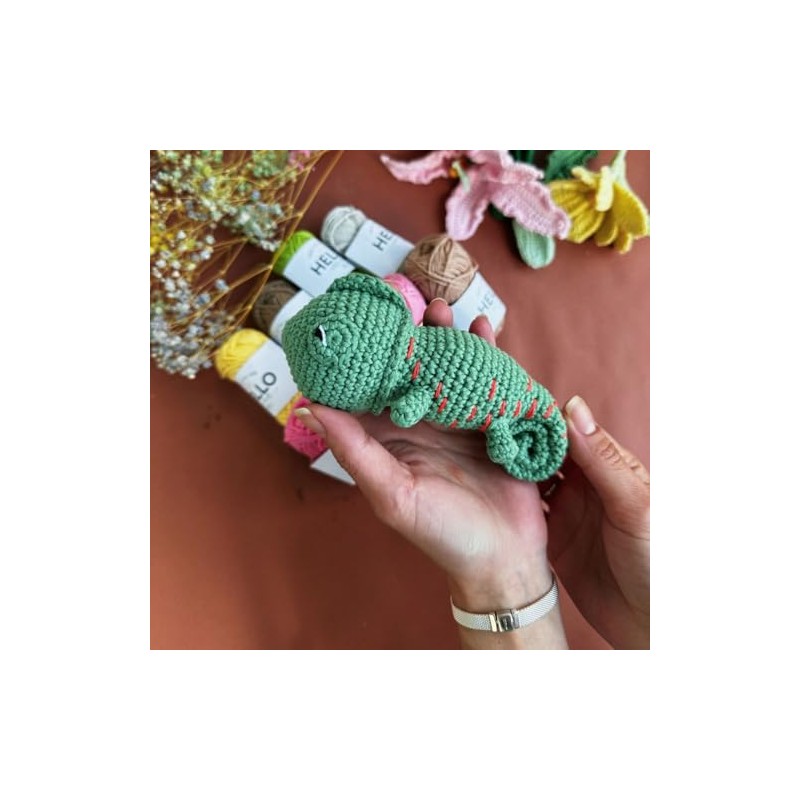 KNITTY CRITTERS Hello Crafts - Pouch Pals - Karen Chameleon