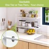Across-Star Expandable Cabinet Shelf Organizer Rack, Stackable Kitchen Counter Storage