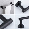 Matte Black Hand Towel Bar SUS 304 Stainless Steel 12-Inch