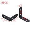 MY MIRONEY 8PCS Black L Brackets Heavy Duty Stainless Steel