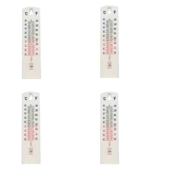 4 X Wall Indoor/Outdoor Wall Thermometer