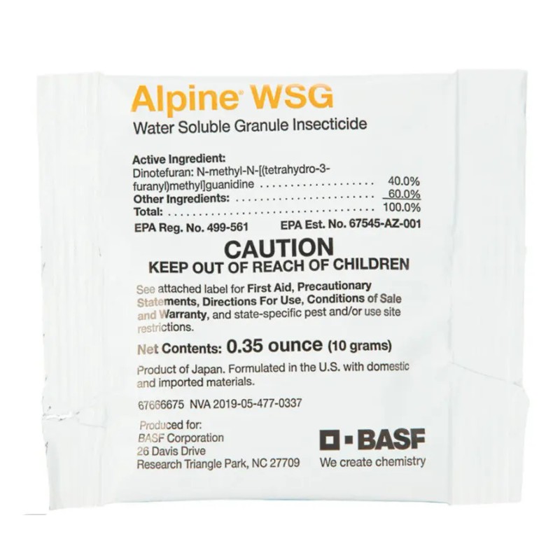 Alpine 10 Gram Packet Alpine WSG Water Soluble Granule Insecticide