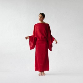 Seaside Tones Kiko Dress - Red, L/XL