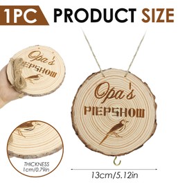 Yerozhui 1 Piece Holder for Tit Balls Tit Ball Holder for Grandpa's Peep Show, Gift for the Best Grandpa, Wooden Bird Feeder for Garden and Balcony, Funny Birthday Gift Idea