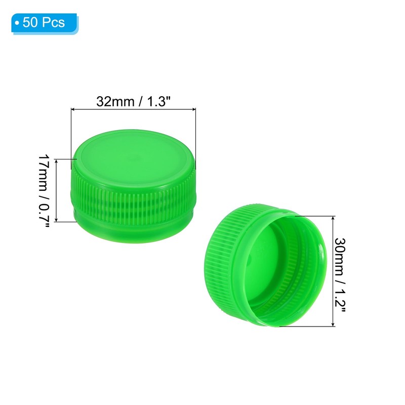 PATIKIL 1.2inch Plastic Bottle Caps for Crafts, 50Pcs Reusable Protection