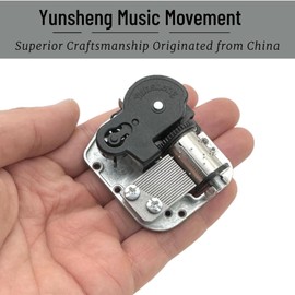 Gueiddi Music Box Mechanism, Swan Lake 18 Note Musical Movement Clockwork Mechanism Replacement with Wind-Up for DIY Musical Boxes and Figurines (Swan Lake)