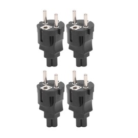 4PCS  2 Slot Plug to IEC320 C5 Power Adapter Professional  2 Slot Plug 4.8mm to C5 Power Plug Adapter for Laptop  100‑
