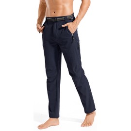 Men's Hiking Pants Quick Dry Cargo Work Lightweight Tactical Pants Stretch Waterproof Outdoor Fishing Travel Safari Pants Navy L