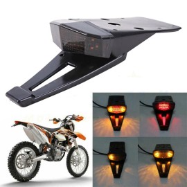 JMTBNO Universal Dirt Enduro Bike LED Rear Fender Brake Tail Light Turn Signal Off Road