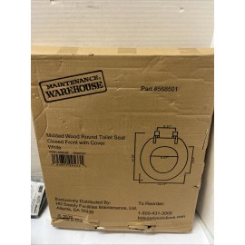 Maintenance Warehouse Nib Maintenance Warehouse Molded Wood Round Front Toilet Seat White 568501