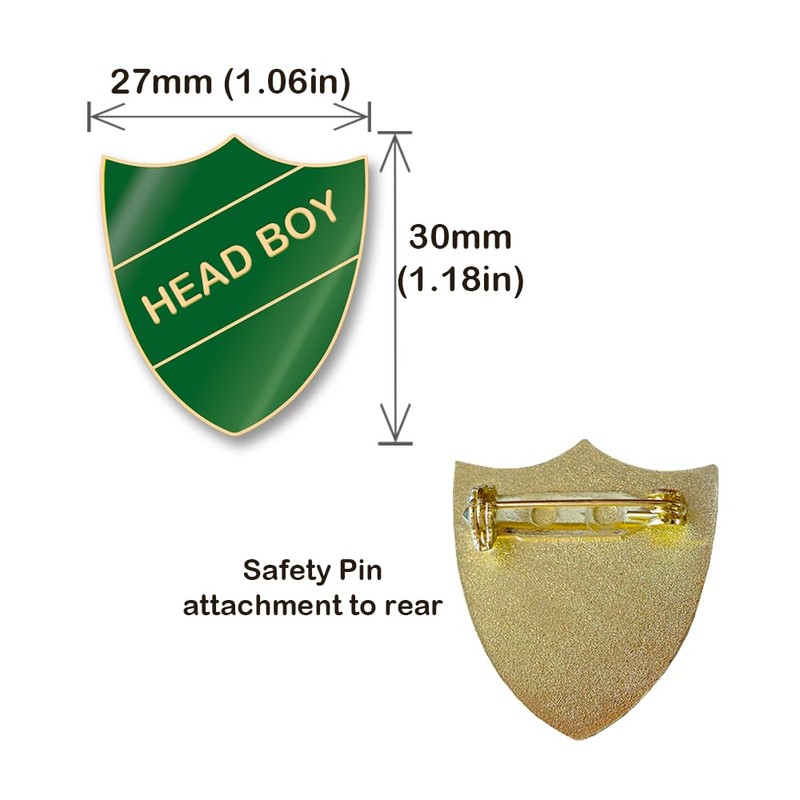 Head Boy Shield Badge (GREEN)