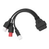3 in 1 OBD Diagnostic Cable High Flexibility Plastic Plug