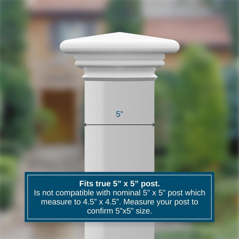 Weatherables 5x5 Post Cap – Weatherproof Premium Outdoor Vinyl Post