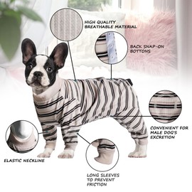 FEimaX Dog Recovery Suit After Surgery, Pet Abdominal Wounds Post Surgical Shirt for Dogs Cats, Puppy Spay Neuter Prevent Licking Onesie Alternative Bandages E-Collar & Cone