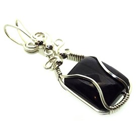 Sugilite Gemstone Sterling Silver Wire Wrapped Pendant 12
