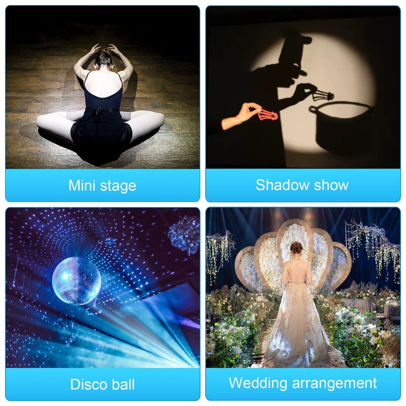 Led Pinspot Light, Czgor 15W Disco Ball Spotlight, RGBW 4