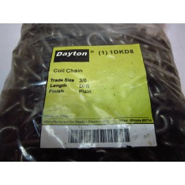 Unbranded Q235 Steel Welded Coil Chain Trade Size 3/0 Length 50 ft Work Load Limit 605 lbs